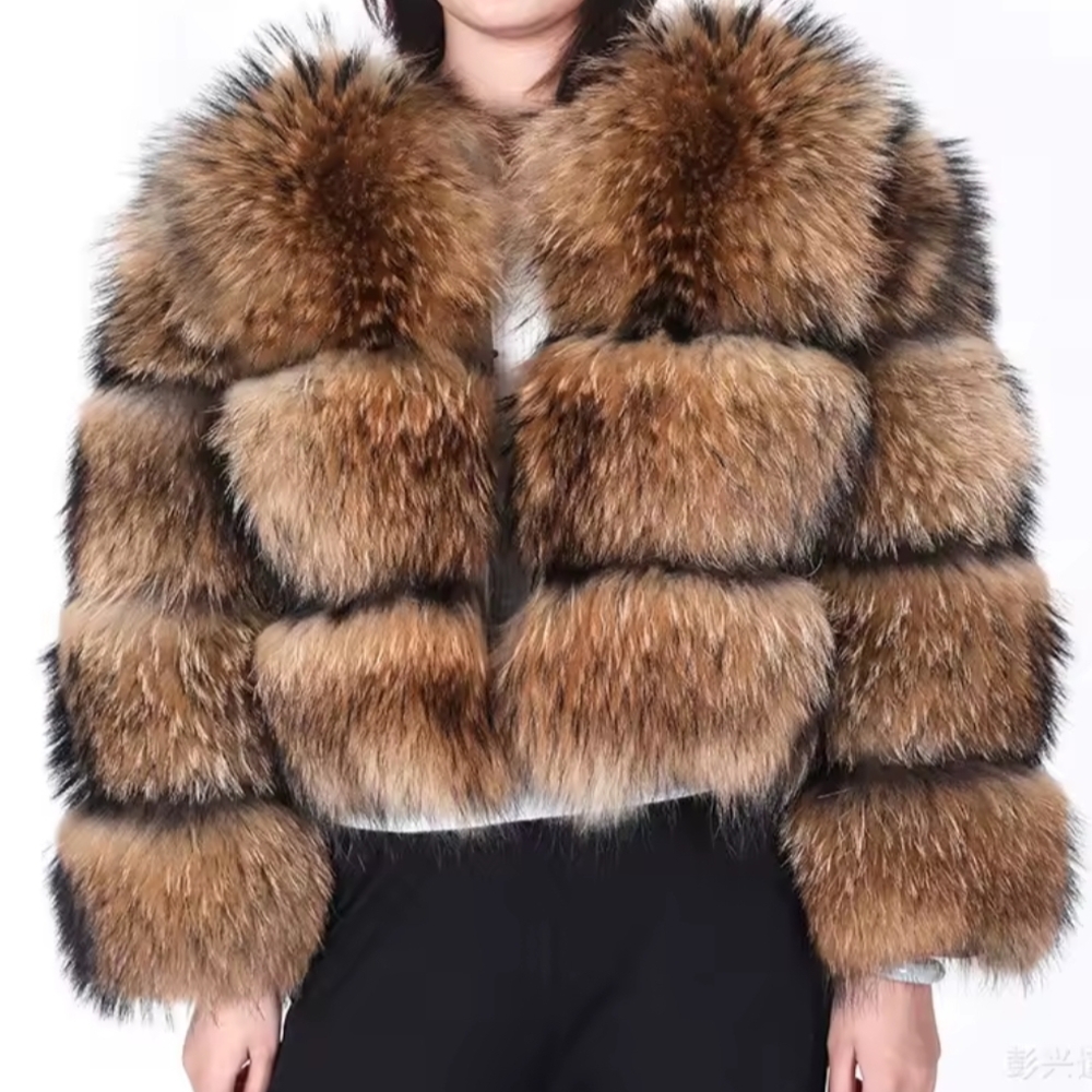 Luxurious Brown Fur Jacket